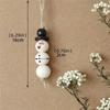 Bohemian Macrame Snowman Ornament Set, Handmade Wooden Bead Christmas Hanging Decor, 2/3/4Pcs Boho Winter Tree Decoration