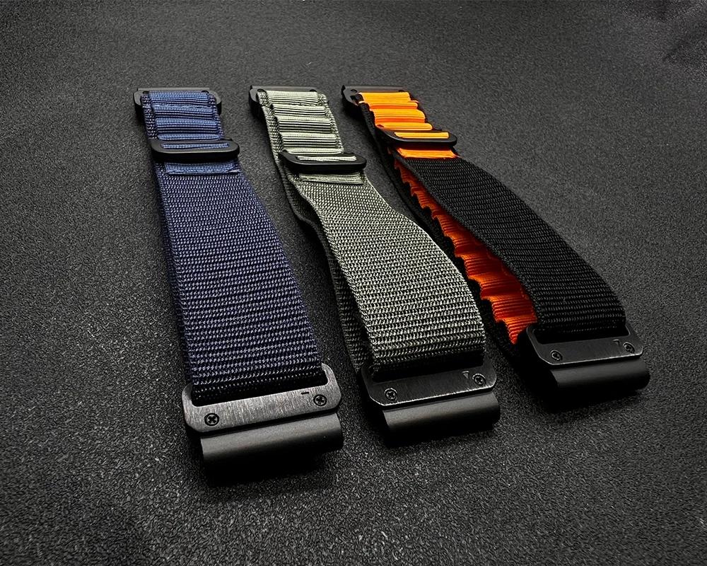 Cinturino in Nylon a sgancio rapido 20 22mm 26mm per Garmin Fenix7S 7X 7Pro Fenix 6X 6 5X 5Plus Tactix7 Forerunner 965 955 Enduro 2