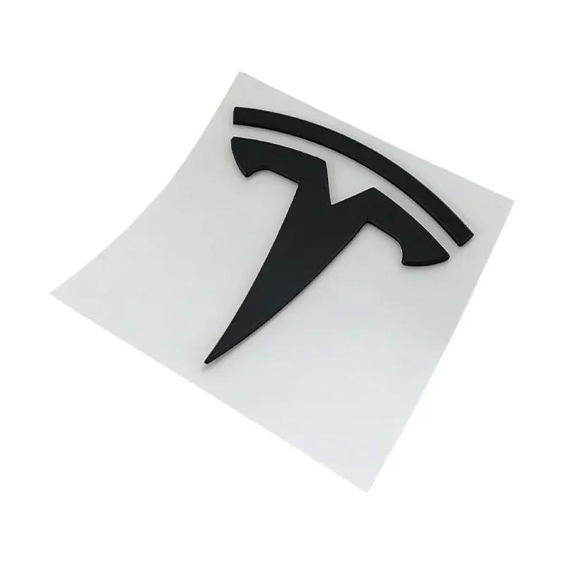 9x8.8cm ABS Car Trunk Badge Sticker for Tesla Model Y Auto Rear Tail Emblem Decal Exterior Decoration