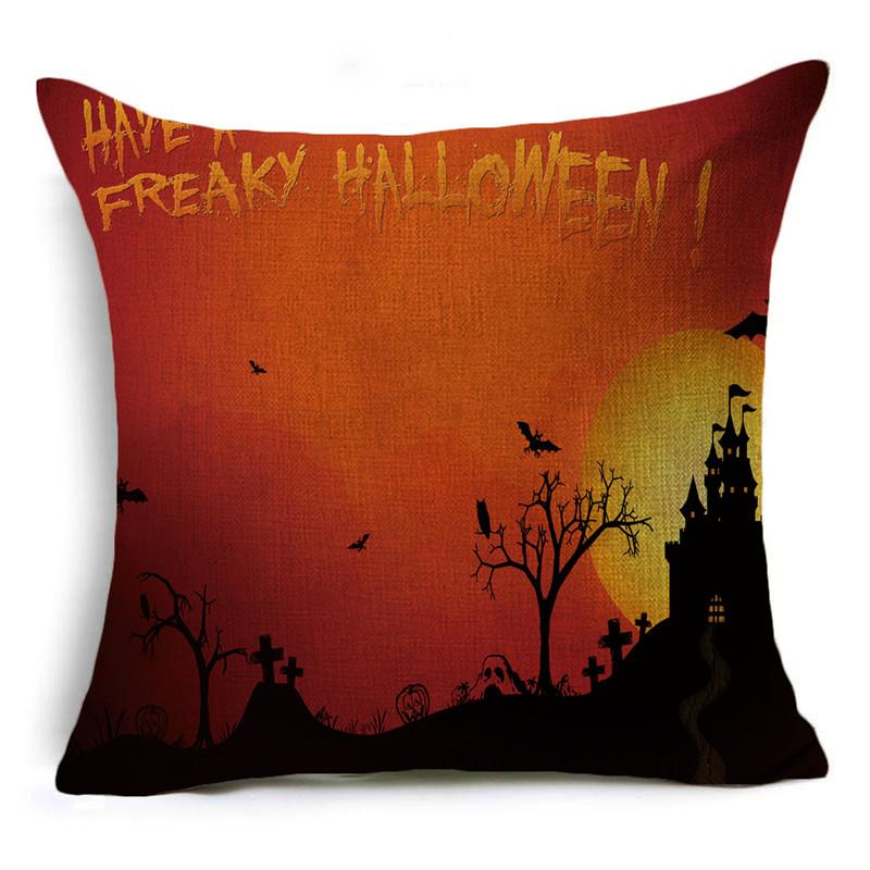 Halloween Theme Moon Night Series Pillowcase Dark Wind Sofa Cushion Cover Holiday Gift 40*40cm/45*45cm/50*50cm