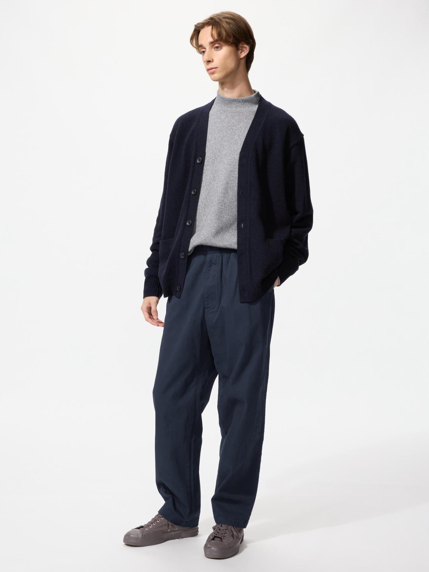 Uniqlo Stretch Easy брюки до щиколотки 69 NAVY/L black