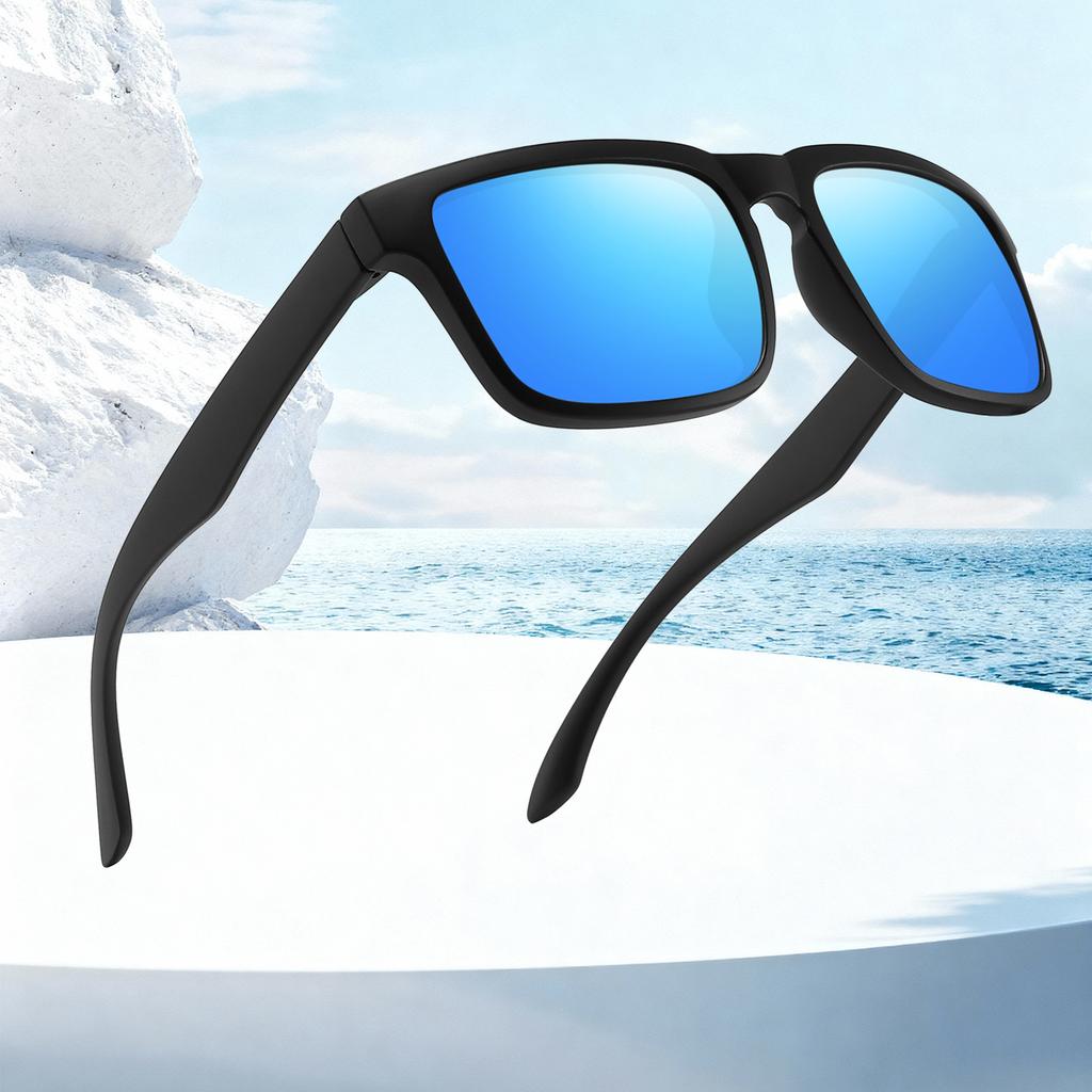 New European and American polarized sunglasses men's and women's outdoor square sports colorful anti-ultraviolet sunglasses