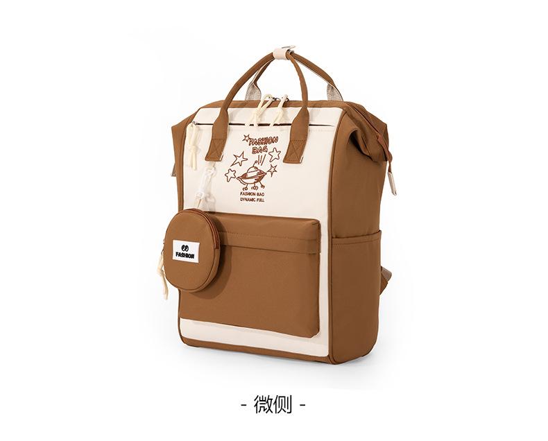 Schoolbag Mommy Bag Maternal and Infant Go Out Lightweight Portable Backpack Large Capacity Mother Multifunctional Canvas Practical Mother and Infant