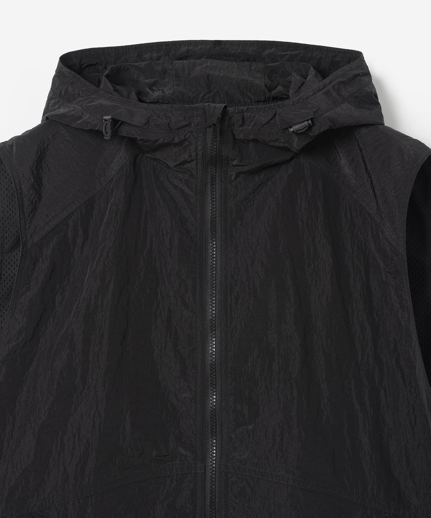Millo Archive Hooded Zip-Up Vest [Black]
