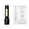 Mini Super Bright Led Flashlight With Cob Side Light Usb Rechargeable Zoomable For Camping Hiking Daily Use