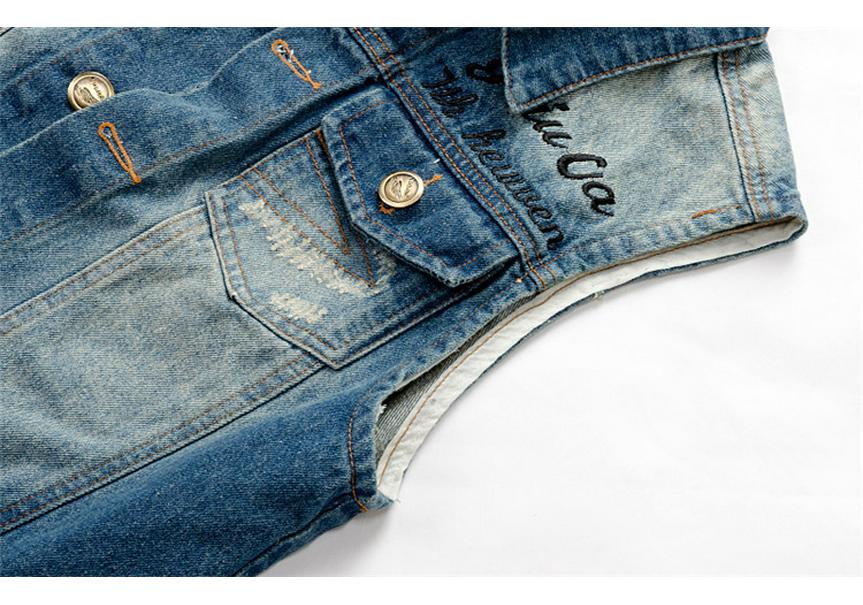 Men's Cool New Korean Slim Fit Denim Vest, Plus Size Sleeveless Casual Trendy Apparel