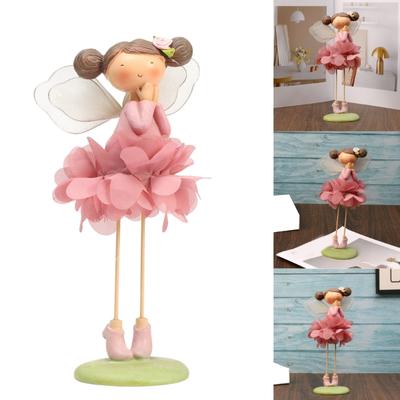 Cute Long Leg Girl Figurine Sculpture Resins Craft Standing Girl Statue Book Shelves Table Ornament Home Desktops Decors