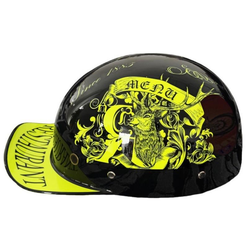 Vintage-Style Open-Face Motorcycle Helmet Men Women ABS Full-Season Scooter Riding Half