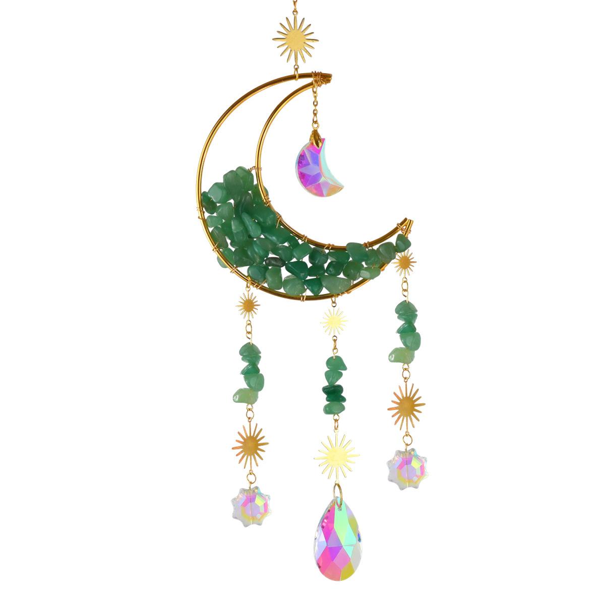 

Crystal Sun Catcher Prism Wind Chimes Wall Hanging Decor Moon Catchers Rainbow Maker Light Catcher Garden Home Decoration Gift