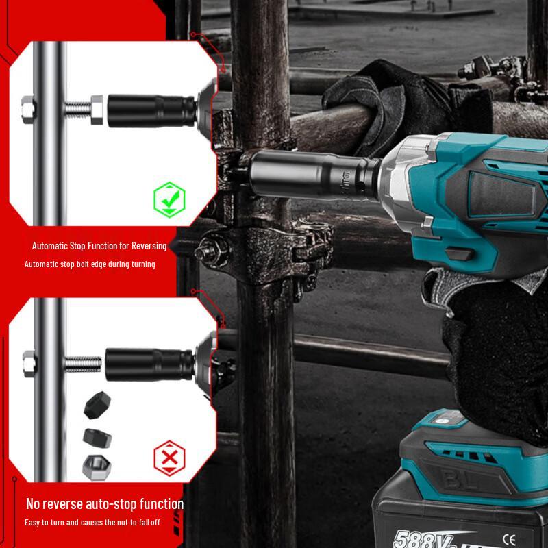 Banjue 700Nm Cordless Brushless Impact Wrench CN Plug (adapter Included)