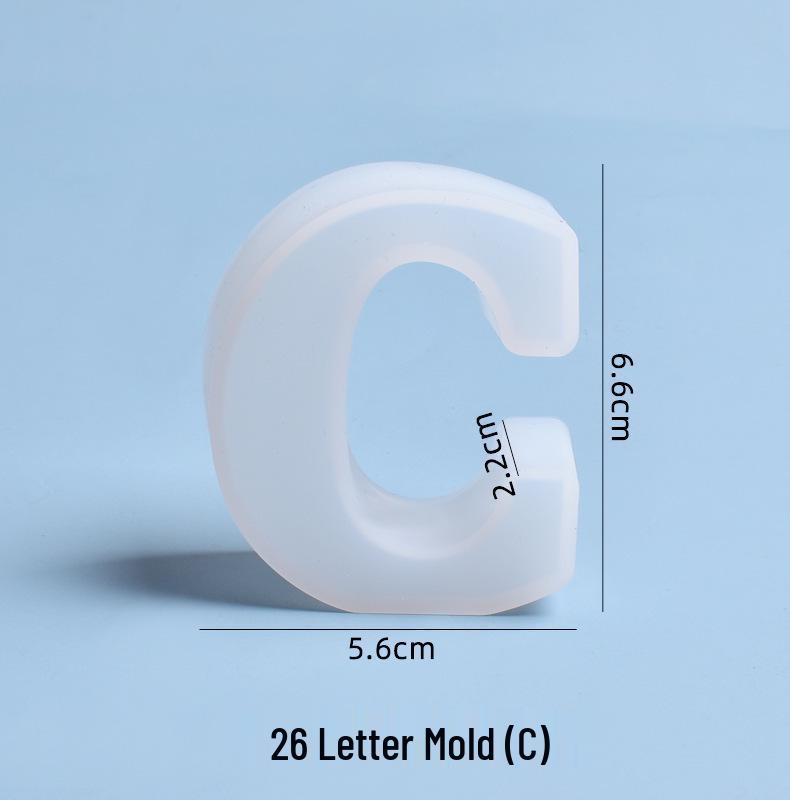 Crystal Epoxy Silicone Molds: 26 English Letters for Creative DIY Ornaments and Decorations