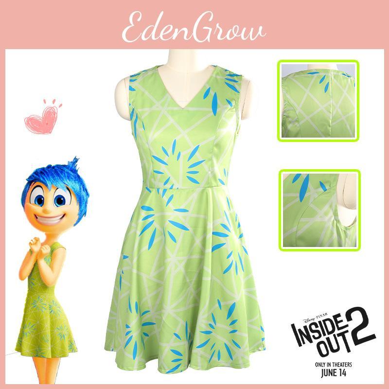 Joy Happy Emotion Cosplay Costume Dress Halloween Stage Performance Outfit