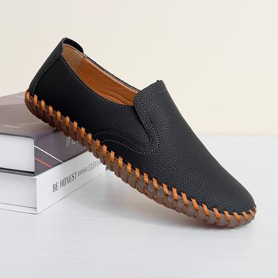 2026 NEW Comfortable Solid-Color Men Casual Leather Loafers Soft-Soled Lightweight Driving Shoe Classic Breathable Walking Shoes