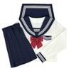 Authentic Japanese School Style White Sailor Suit for Graduation & Performance