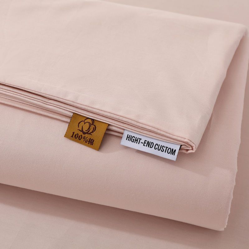 Bequemes 100% Baumwoll-Bettlaken für Schlafzimmer Einzel-Doppelbett Große Größe Einfarbige Bettdecke