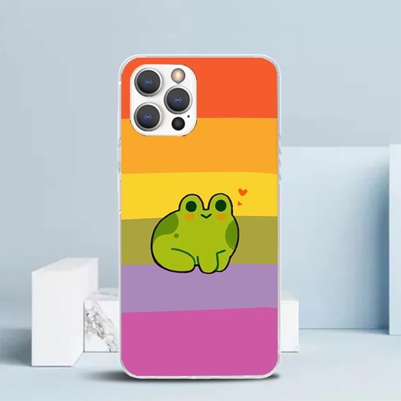 Cottagecore Frog Mushroom Kawaii Phone Case For IPhone 16 17 Air 16E 15 14 Plus 13 Mini 12 11 Pro Max 7 8 + SE 2020 Soft TPU Bac