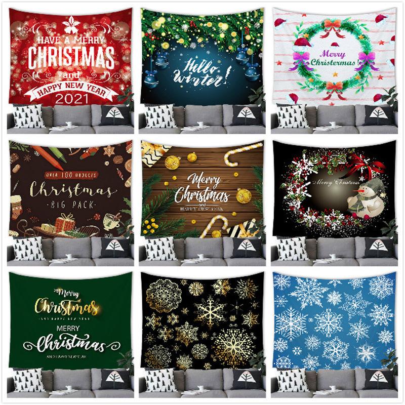 

Веселого Різдва Мультфільм Сніговик Транскордонне постачання Фабрика Матова тканина Гобелен Настінний висить 100x75cm