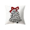 Christmas Theme Cute Santa Claus Print Pattern Cushion Cover Home Living Room Sofa Decoration Pillow Pillow Cover