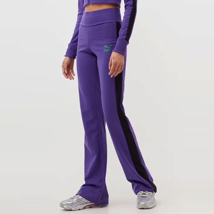 PUMA X DUA LIPA Casual Pants Women's Dark Purple Red 536629-90