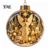 Glowing Holiday Tree Decor Christmas Story Ornament, Mini Scene Light Up Ball Unique Gift Ideas Hanging Decoration, Acrylic Clear Pendant for