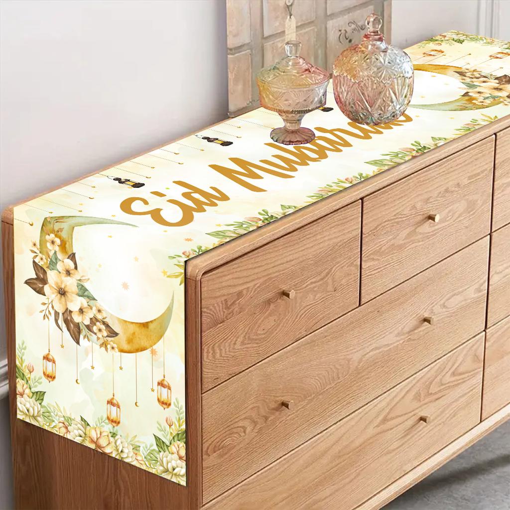 Eid Mubarak Table Runner Eid Mubarak Decoration 2024 For Home Islamic Muslim Festival Eid Al-Fitr Party Supplies Favors Gift