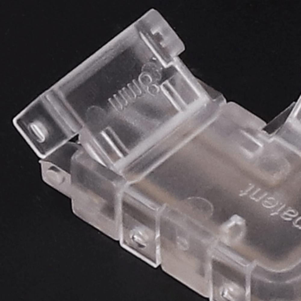 8pcs 2PIN Strip Light Connector Transparent COB LED Connector LED Strip Connector  For DIY Projects