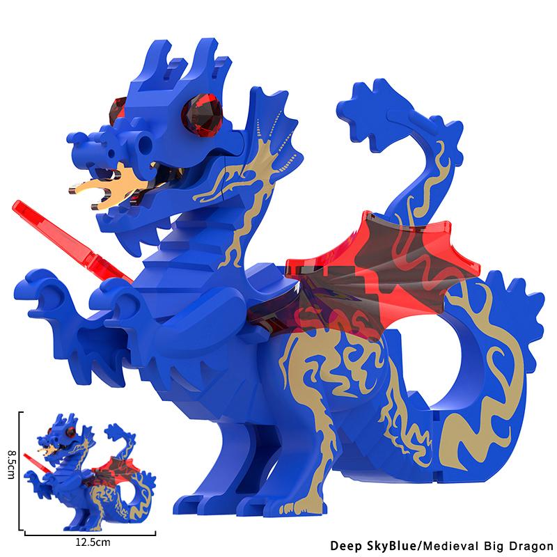 MOC Kreative Mittelalterliche Drachen Actionfiguren Modellbausteine Steine Sammlung Spaß Brinquedos DIY Spielzeug Für Kinder Geschenke