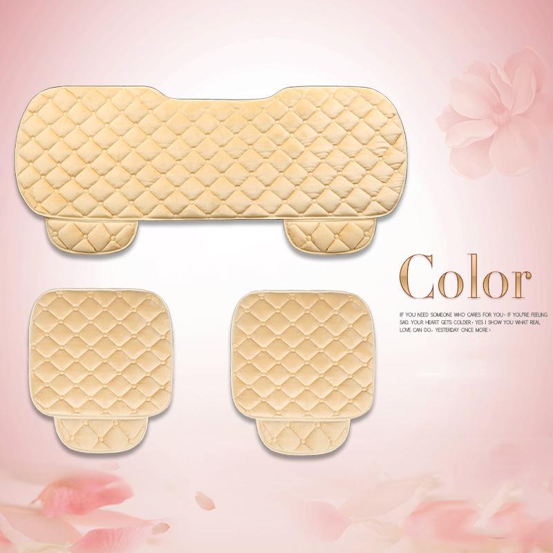 Car Seat Covers Full Set Warm Plush for Winter Auto Chairs Cover Pad Ass Protection Cushion Car Interior Accessories