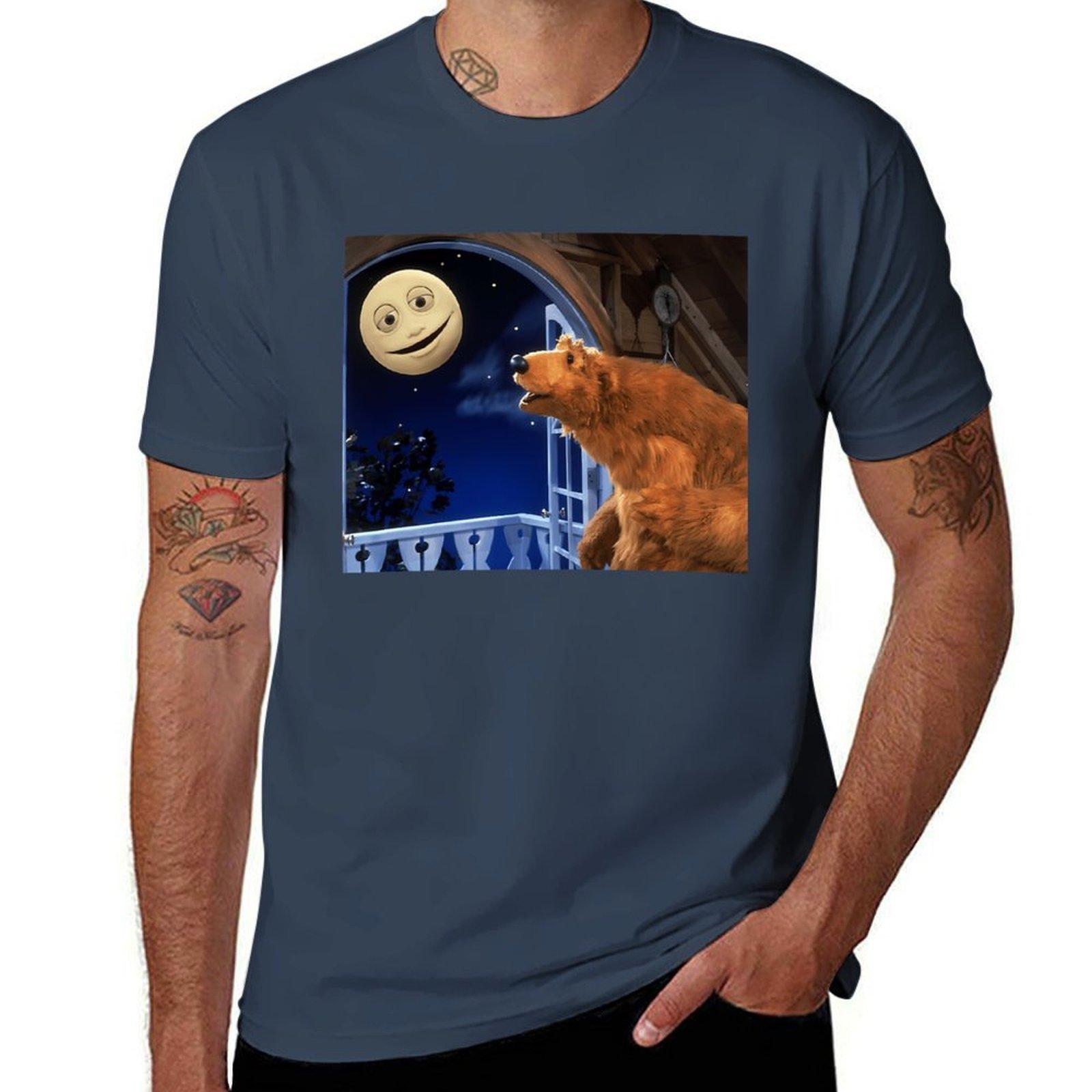 Bear Luna Tshirt Basic Solid Color Short Sleeve Cotton Top S