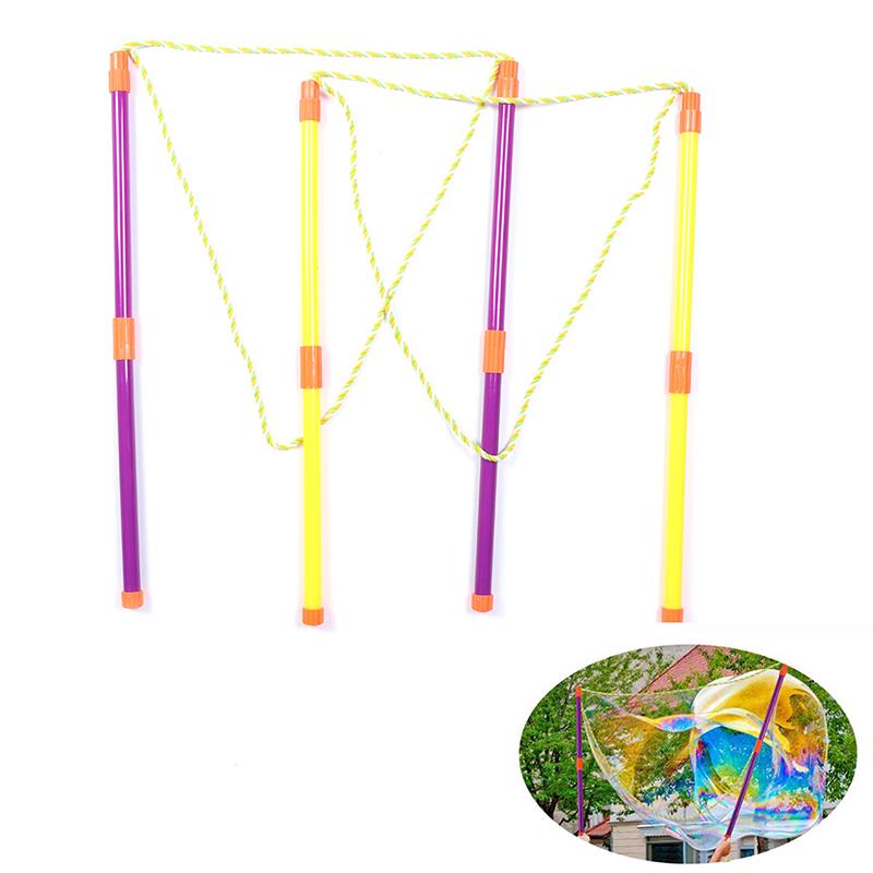 Activité Extérieure pour Enfants Bâton à Bulles Géantes Pliable Jouets Bâton à Bulles Géantes