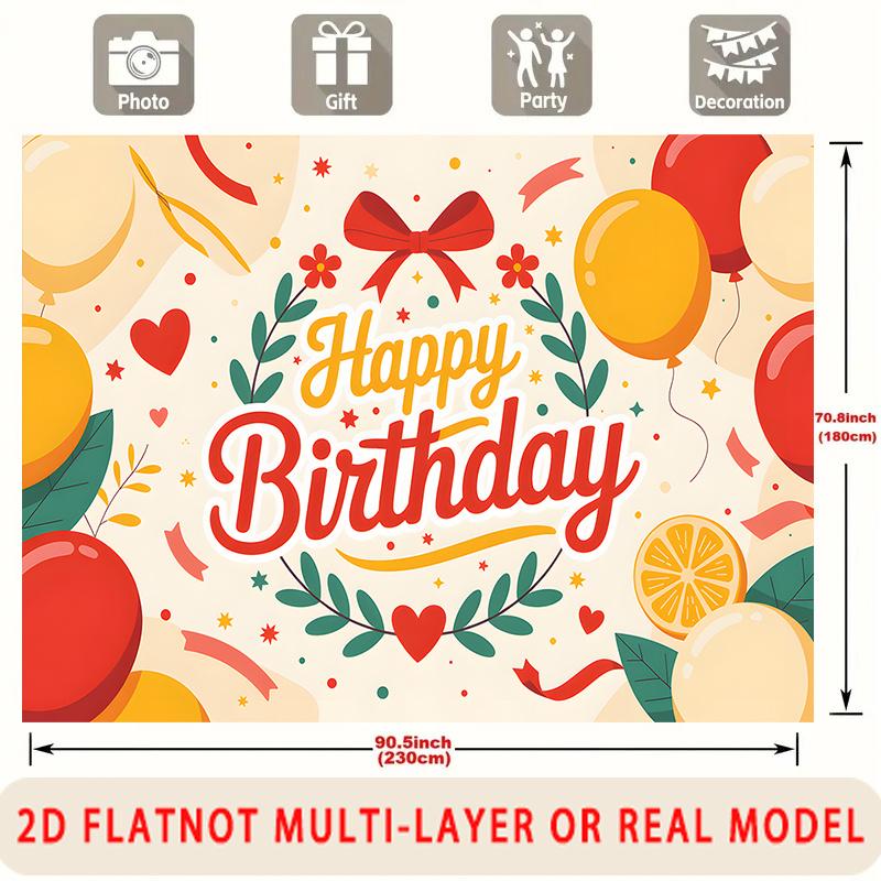 Party Backdrop Flat Balloons Flowers Multi Layered Celebrations Photo Booth Background Front Door Decor