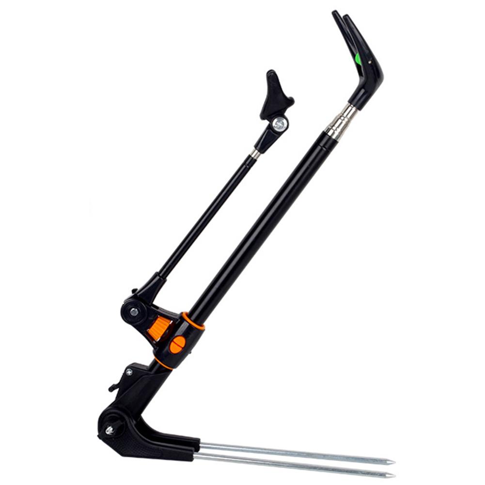 Dual-Purpose Ground Plug/Turret Fishing Rod Support Holder Telescopic Fishing Rod Storage Rack Adjustable Tackle Accessory