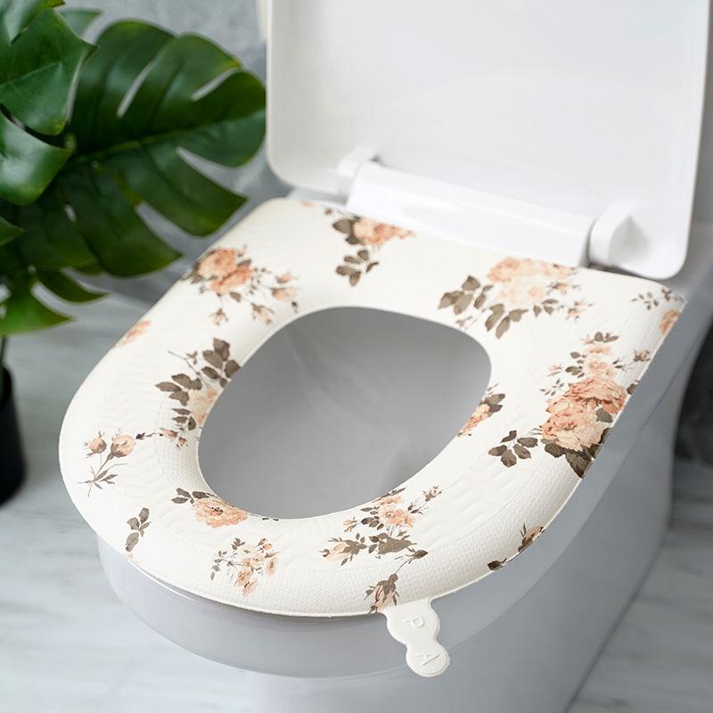 

Водонепроницаемая печатная подушка для сиденья унитаза Круглогодичная универсальная бытовая накладка на сиденье унитаза из ЭВА, силиконовой пены