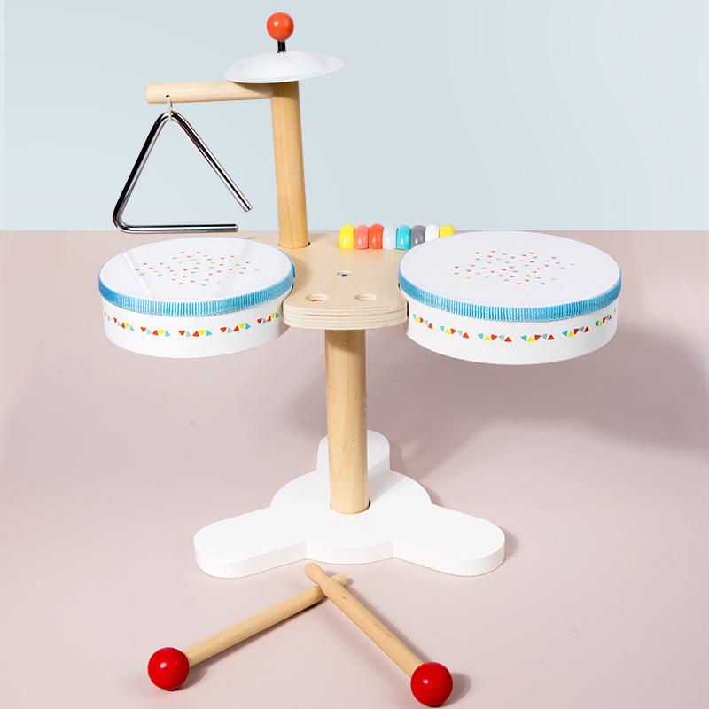 Montessori Wooden Multifunctional Drum Set for Kids - Cultivate Musical Talent with Five-Note Educational Toy