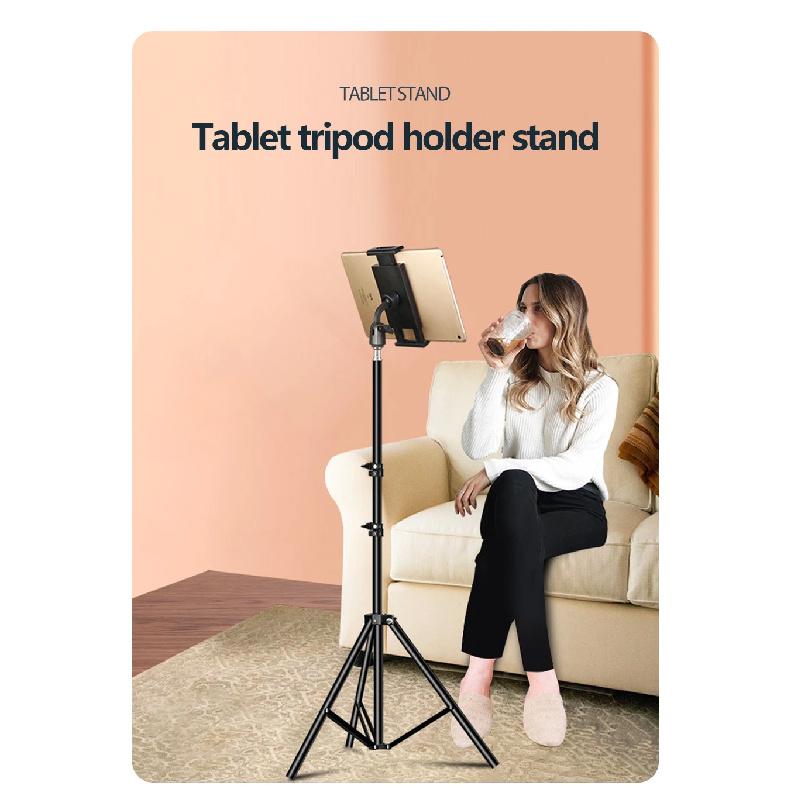 Xnyocn Tripod Floor Tablet Stand Adjustable Holder Mount Support for iPad Air Pro 12.9 Mini Xiaomi 4-13 Inch Lazy Holder Bracket