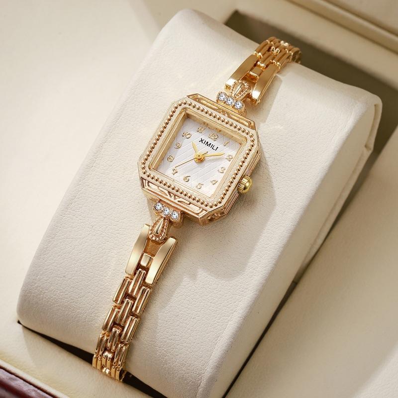 New Literary And Retro Square Small Exquisite Light Luxury Niche Ins Style Temperament Bracelet Quartz Watch Bulk price