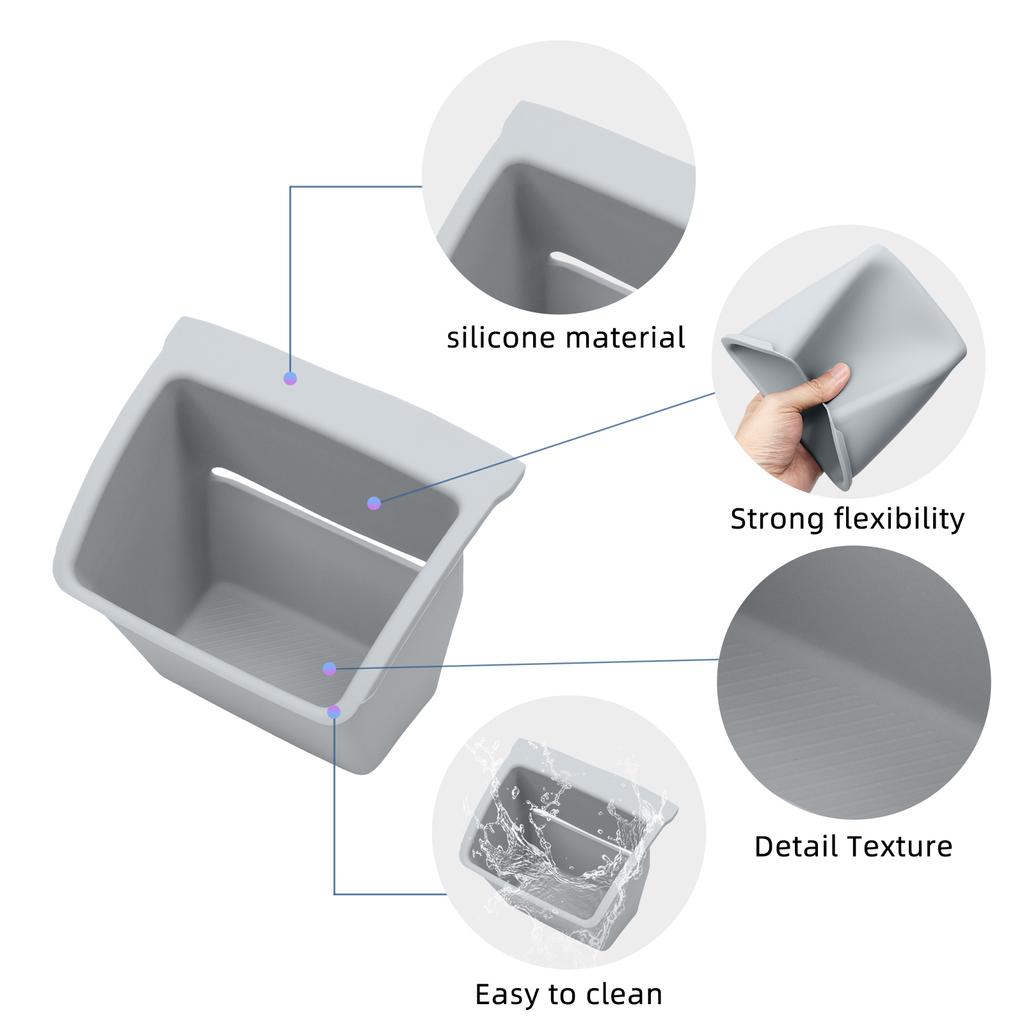 for Leapmotor B10 2025 2026 Car Armrest Box Rear Storage Tray Silicone Organizers Interior Accessories Tidying
