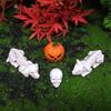 Pumpkin Skeleton Cat Halloween Skeleton Figurine Mini Pumpkin Ornament Ghost Festival
