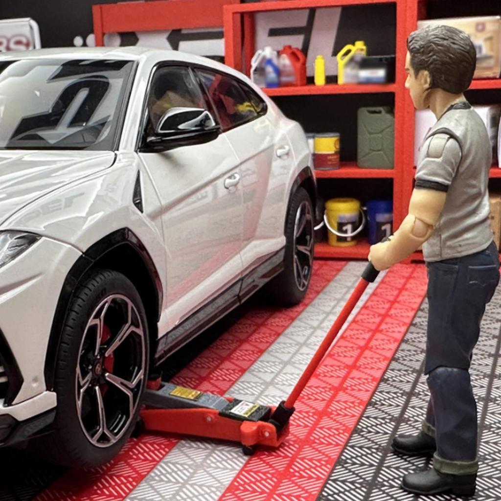 1/18 Diorama Jacks Model Car Garage Workshop Repair Prop Scenes Model Accessory