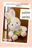 Painter Series Teddy Bear & Rabbit Plush Toy - Cute Doll Gift for Girls' Birthdays