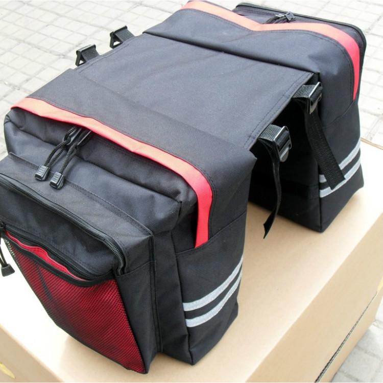 Bicycle Rear Rack Bag With Multiple Pockets For Mountain Bike Commuting And Outdoor Cycling