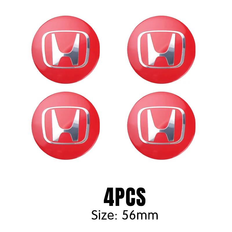 4pcs 56/60mm Car Wheel Center Cover Hub Caps Badge Auto Accessorie For Honda Mugen INSPIRE VTEC DOHC Modulo Vezel CITY CIVIC RR