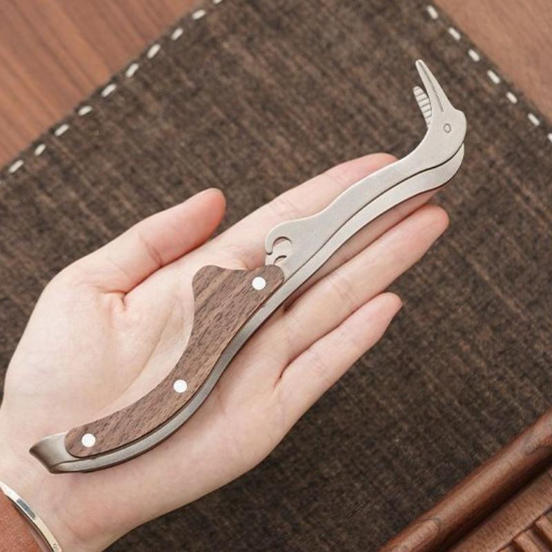 Stainless Steel Tea Tongs Clip Wood Handle Chinese Gongfu Tea Set Accessories Tool for Ceremony Home Brewing Filter Strainer