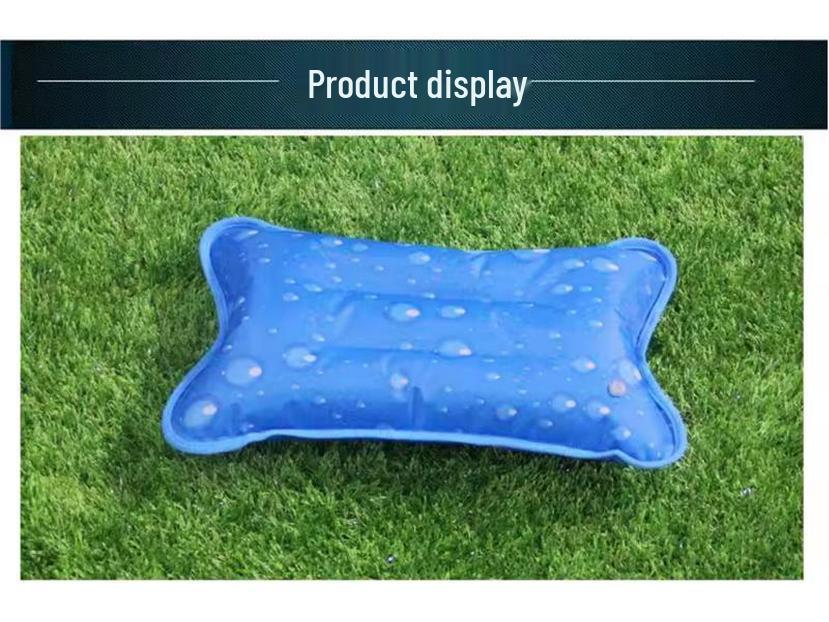 Inflatable Dual-Use Water Cushion: Summer Ice Pillow & Lumbar Support Backrest for Bath & Nap