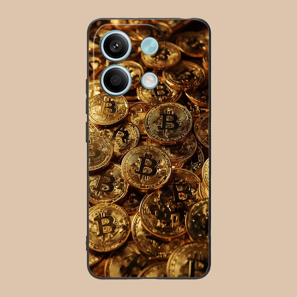 

Bitcion Pattern Phone Case for Xiaomi 15 14 13 12 Mi 11 T Ultra Lite Pro S X 5G Soft TPU Shockproof Cover Xiaomi 11T Pro