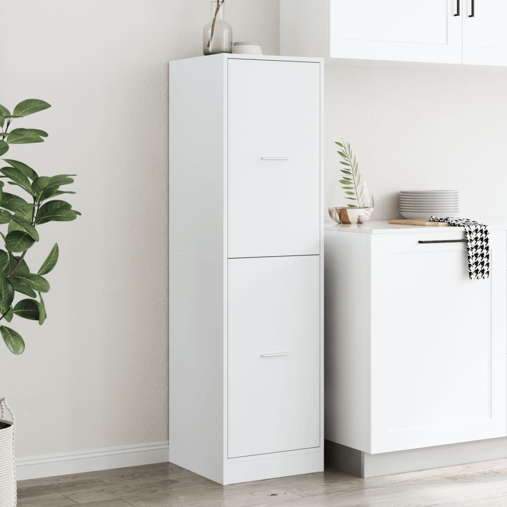 Vidaxl Pharmacy Cabinet, White, 40X41X144.5 Cm, Wood-Based Material