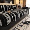New Sofa Cushion, Antique Style, Universal In All Seasons, Special-Shaped Seat Cushion, Black Straight Row Sofa, High-End Sofa Towel