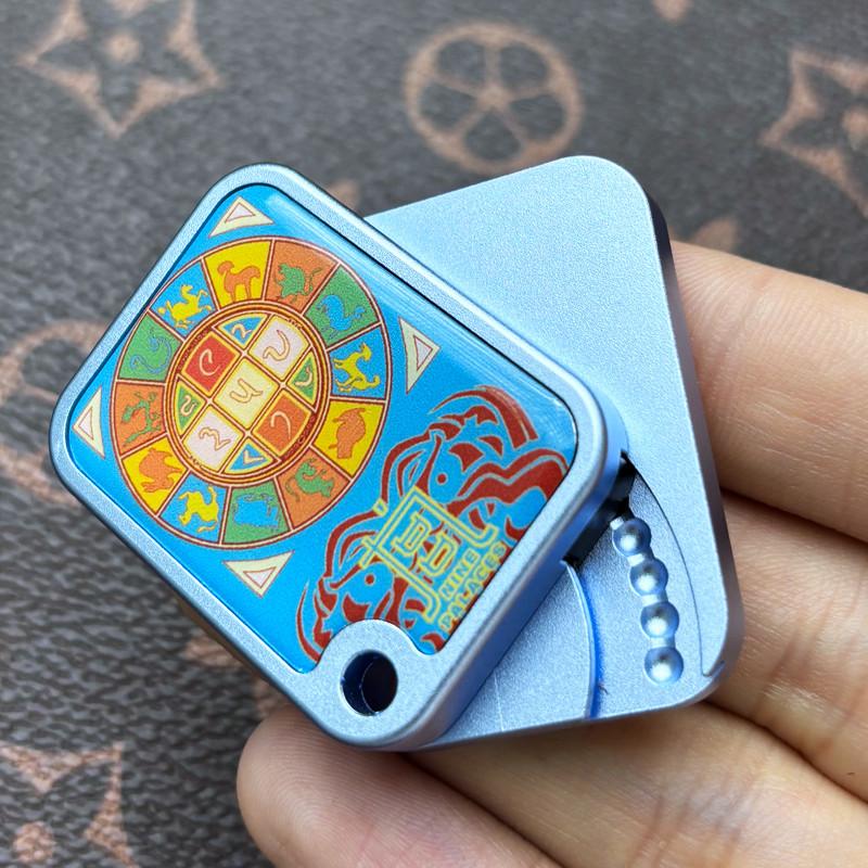 

Fidget Mechanical Slider Metal Magnetic Push Card Ratchet Wheel Haptic Coin Edc Stress Relief Sensory Toy Antistress Things
