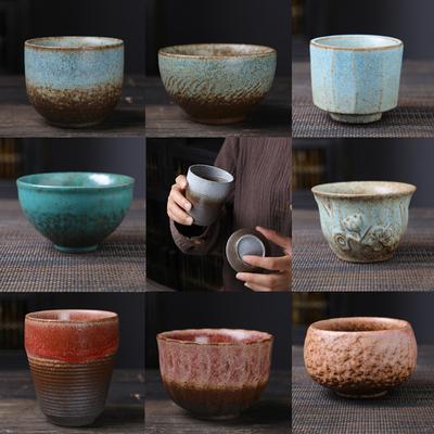 Ceramic Master Cup Kung Fu Teacup Retro Ceramic Cup Outdoor Camping Cup Household Coarse Pottery Tea Cup