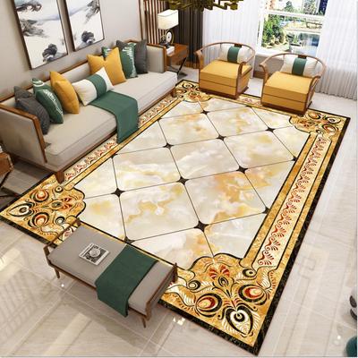 Retro Arbeitszimmerteppich Nordischer Minimalistischer Stil Geometrischer Druck Teppich Geeignet für Wohnzimmer Schlafzimmer Terrasse Mehrere Größen Rutschfeste Matte